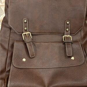 Brown laptop/ backpack bag
